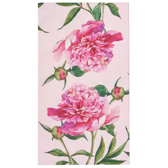 Sophistiplate Celebrate Baby>Guest Towel, Pink Peonies