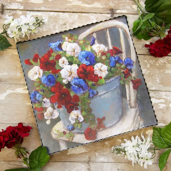 The Round Top Collection Wall Decor>Hamilton Patriotic Petunia Gallery Art