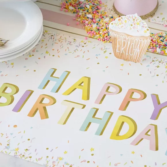 Hester & Cook Party Diy>Happy Birthday Sprinkle Placemat Sheets