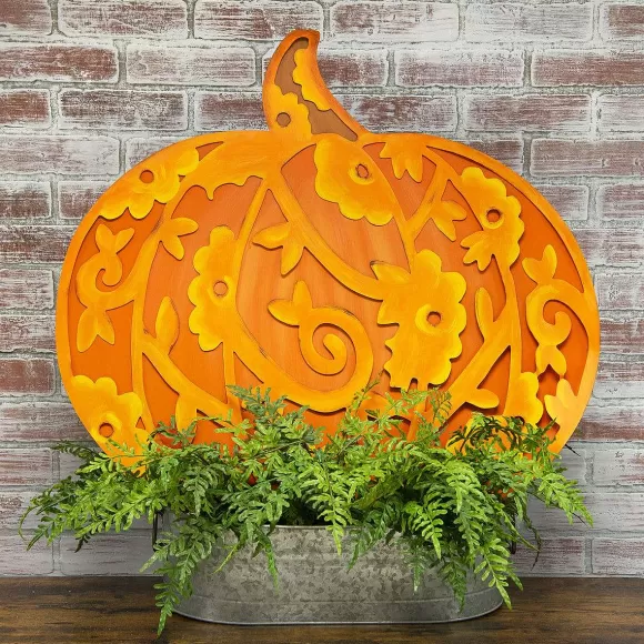 The Round Top Collection Table Decor>Lace Pumpkin