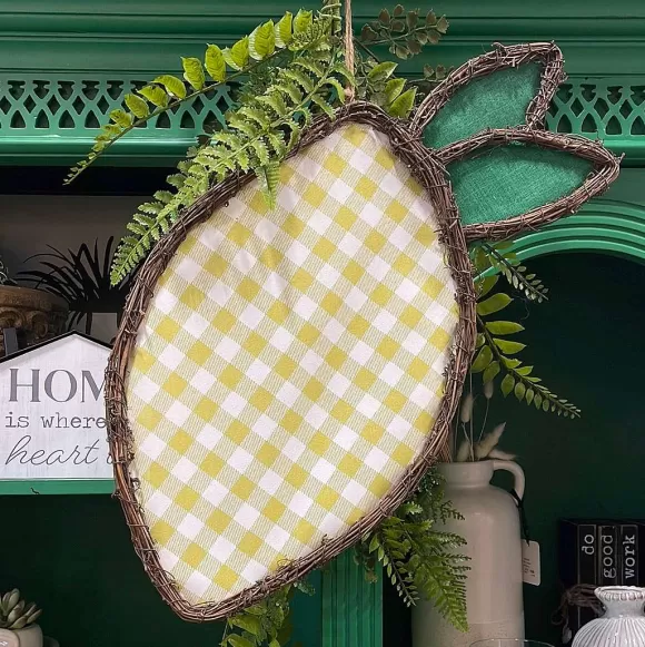 Craig Bachman Door Decor>Lemon Fabric Grapevine Door Design