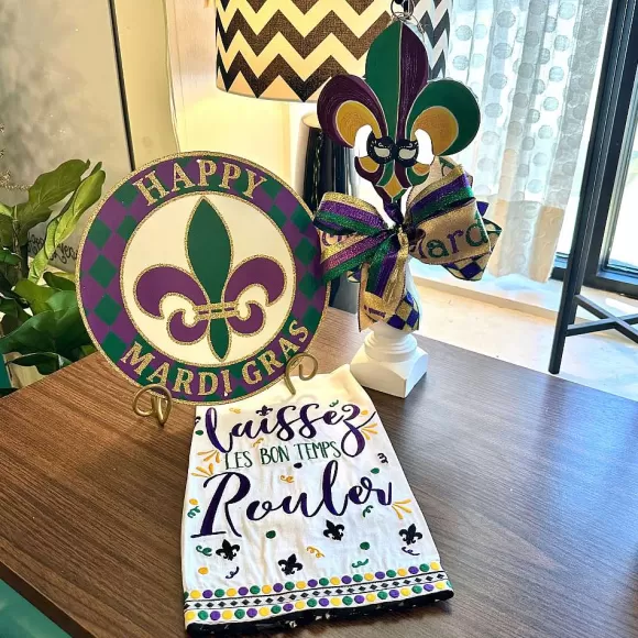 Glory Haus Mardi Gras>Let The Good Times Roll Tea Towel