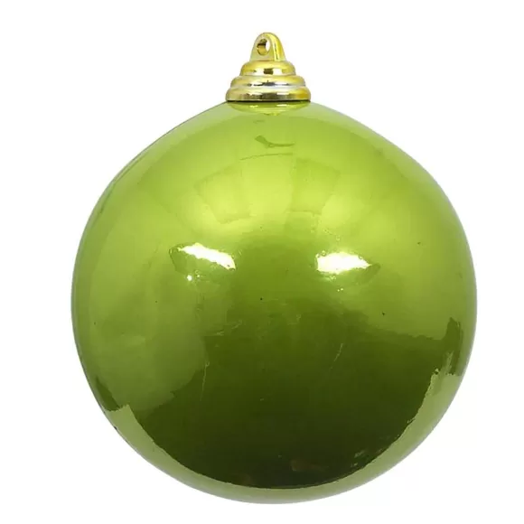 Farrisilk Ball Ornaments>Lime Green Candy Apple Ball Ornament, 4"