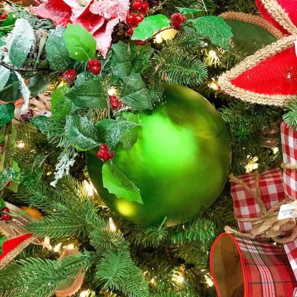 Farrisilk Ball Ornaments>Lime Green Matte Ball Ornament, 8"