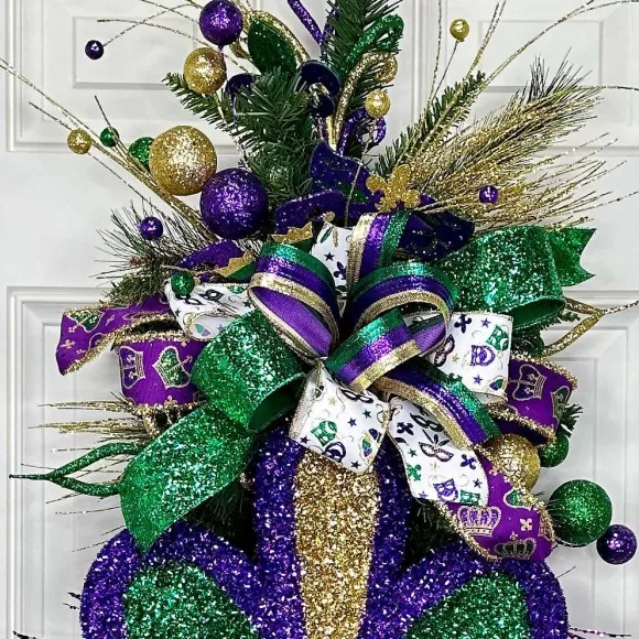 Craig Bachman Mardi Gras>Mardi Crowns With Tinsel Ribbon, 2.5" X 10Yd