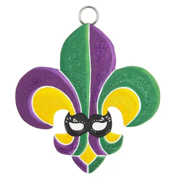 The Round Top Collection Table Decor>Mardi Gras Fleur De Lis Charm