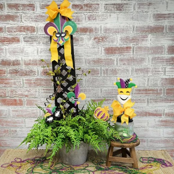 The Round Top Collection Table Decor>Mardi Gras Fleur De Lis Charm