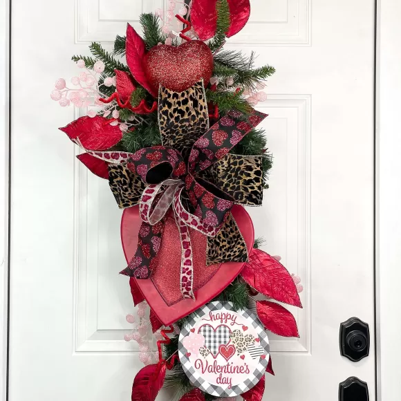 Craig Bachman Floral Decor>Metallic And Glitter Magnolia Leaf Spray