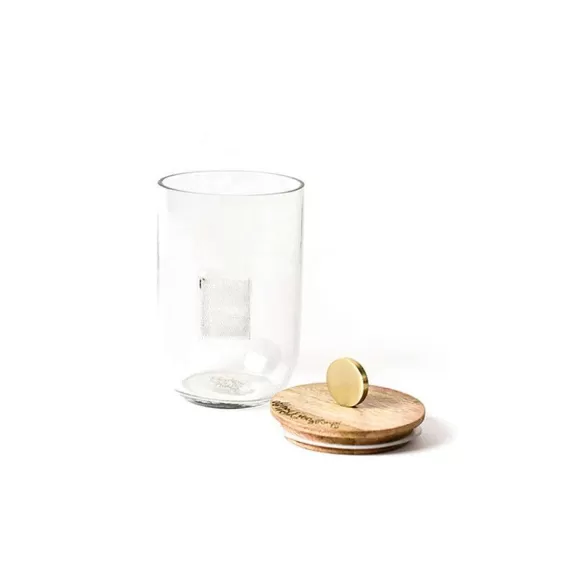 Happy Everything Kitchen & Dining>Mini Wooden Lid Glass Jar By !