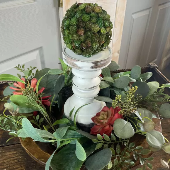 CRI Door Decor>Mixed Succulent Wreath 6"