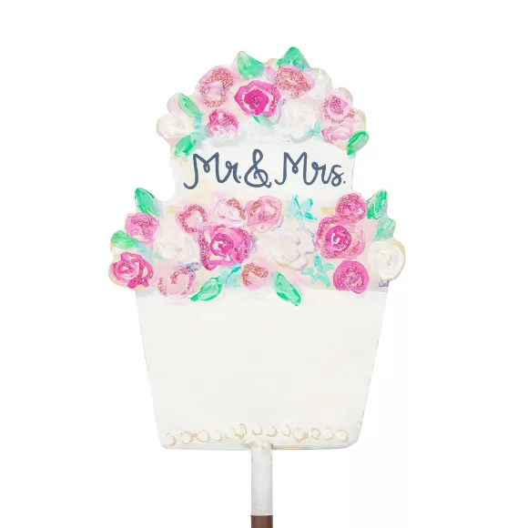 The Round Top Collection Table Decor>Mr. & Mrs. Wedding Cake Finial