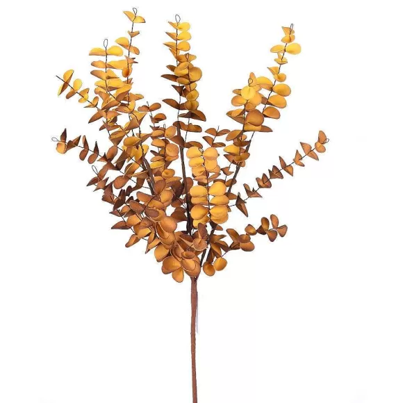 Direct Export Co. Floral>Mustard Coral Leaf Bush