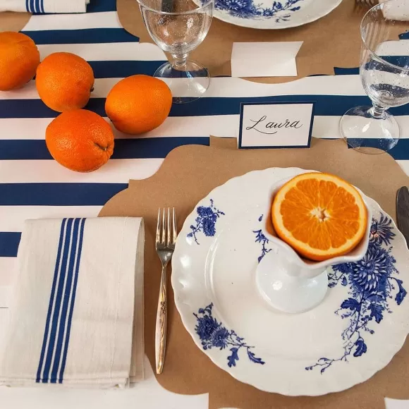 Hester & Cook Kitchen & Dining>Navy Classic Stripe Runner