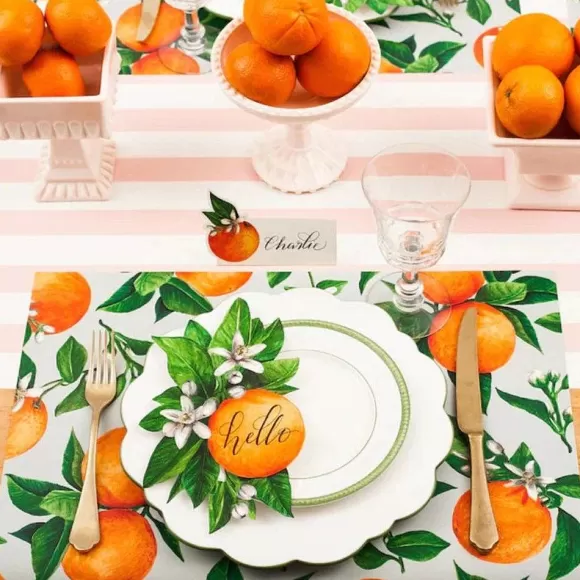 Hester & Cook Kitchen & Dining>Orange Orchard Placemat Sheets