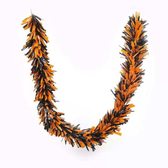 Deck The Halls Y'all Table Decor>Party Garland, Orange & Black