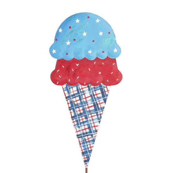 The Round Top Collection Spring>Patriotic Double Scoop Ice Cream Cone