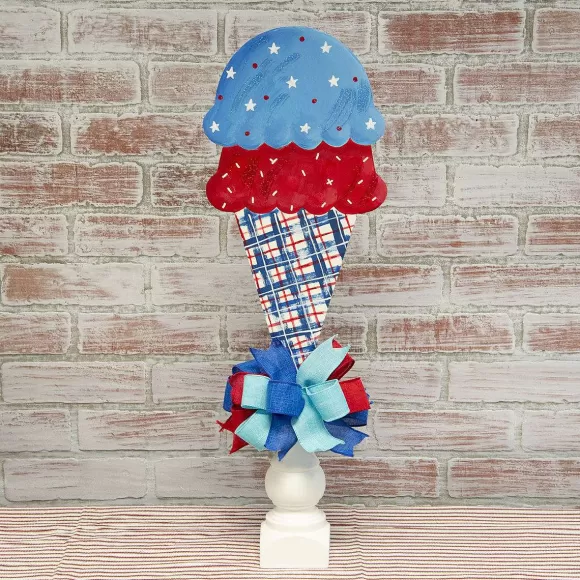 The Round Top Collection Spring>Patriotic Double Scoop Ice Cream Cone