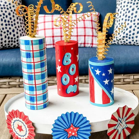 The Round Top Collection Table Decor>Patriotic Rosette Fan Magnets