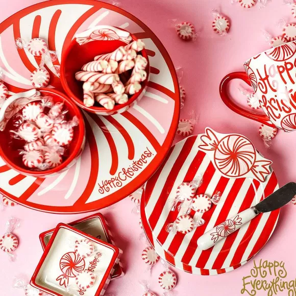 Happy Everything Kitchen & Dining>Peppermint Embellishment Bowl By !