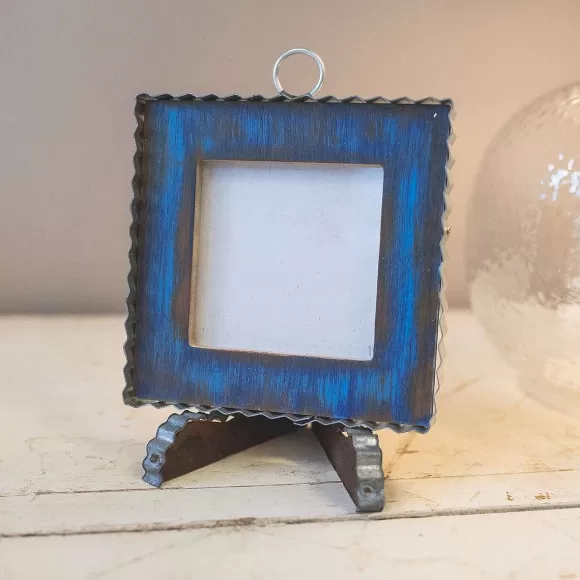 The Round Top Collection Table Decor>Pie Crust Photo Frame, Blue Mini Gallery Art