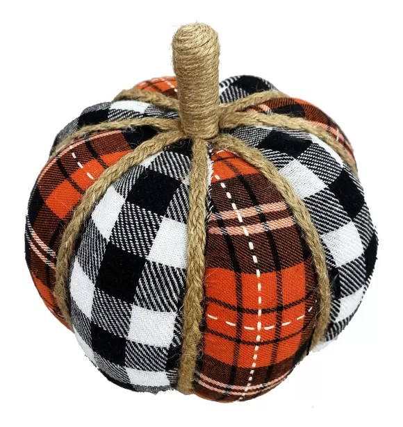 Liberty Floral Home Accents>Plaid Fabric Pumpkin