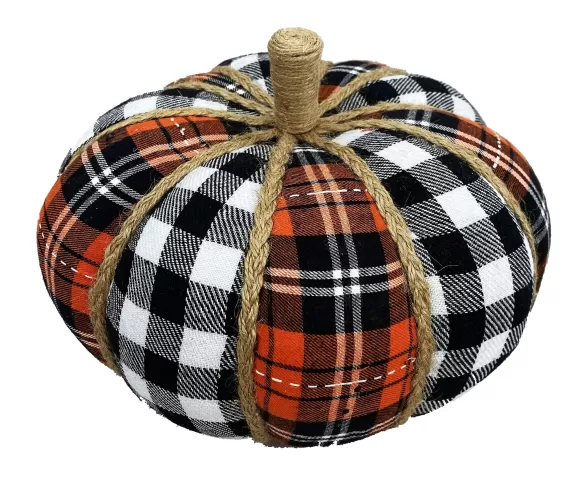 Liberty Floral Home Accents>Plaid Fabric Pumpkin-Large