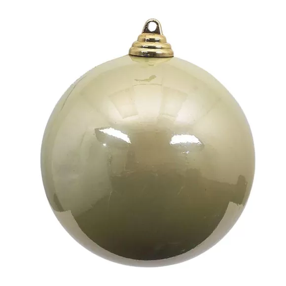 Farrisilk Ball Ornaments>Platinum Candy Apple Ball Ornament, 4"