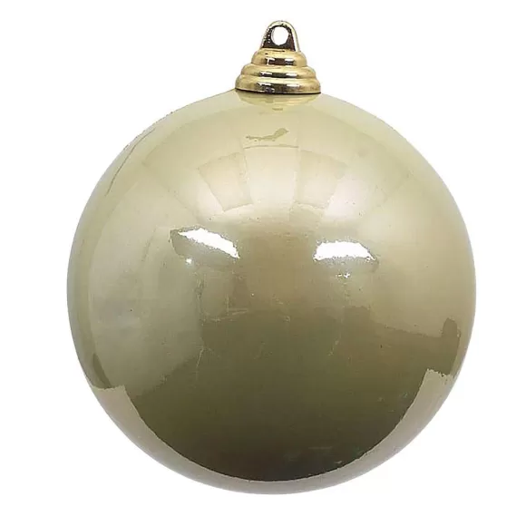 Farrisilk Ball Ornaments>Platinum Candy Apple Ball Ornament, 6"