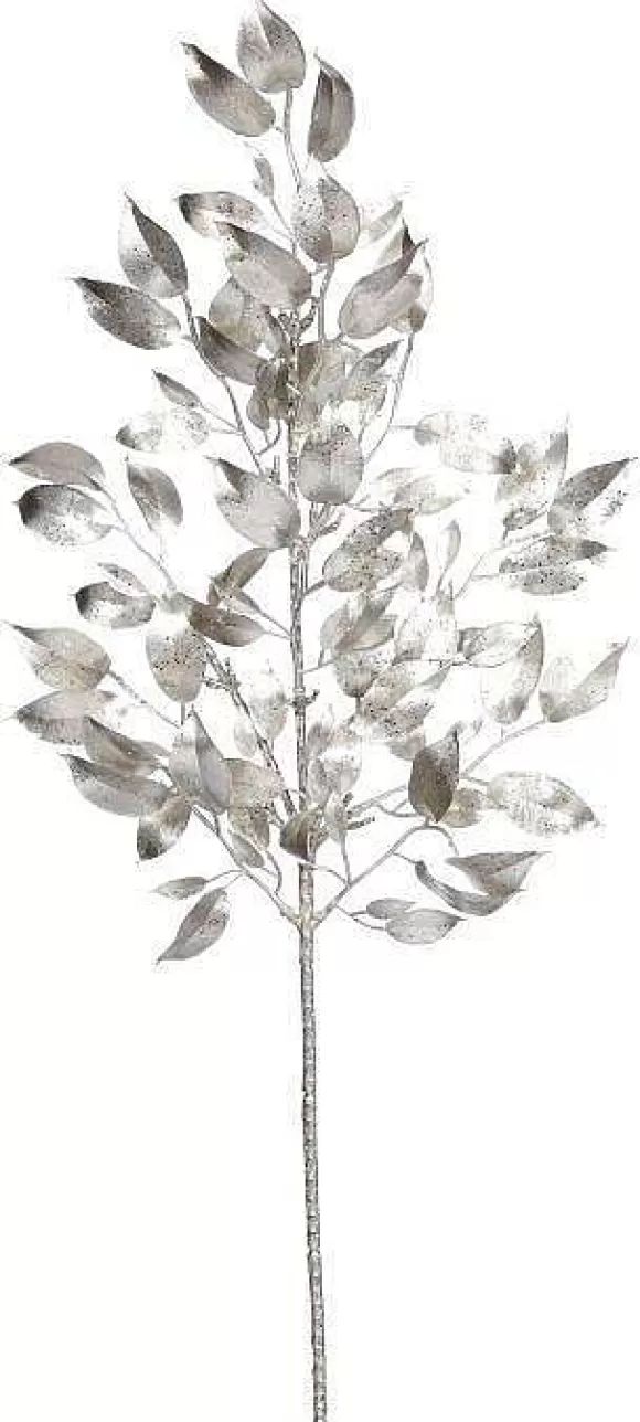 Mark Roberts Floral>Platinum Laurel Leaf Spray, 25"