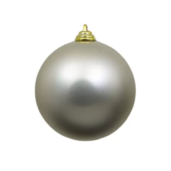 Farrisilk Ball Ornaments>Platinum Matte Ball Ornament, 4"