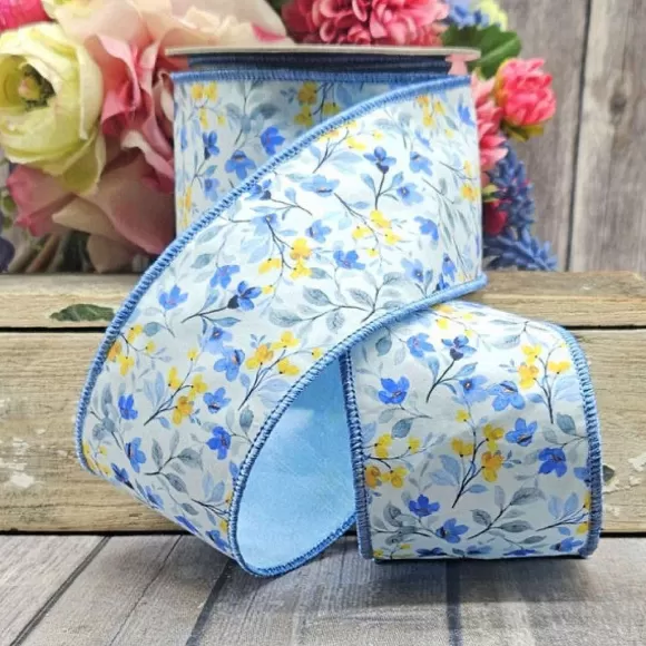 D. Stevens Spring Ribbon>Poplin Cosmos Ribbon, 3" X 10Yd