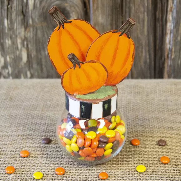 The Round Top Collection Decorative Containers>Pumpkin Bubble Jar