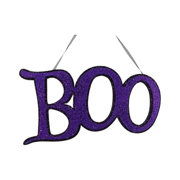 Craig Bachman Focal Points>Purple Glitter Boo Sign