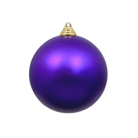 Farrisilk Ball Ornaments>Purple Matte Ball Ornament, 4"