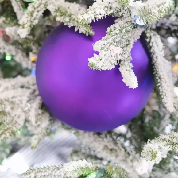 Farrisilk Ball Ornaments>Purple Matte Ball Ornament, 4"