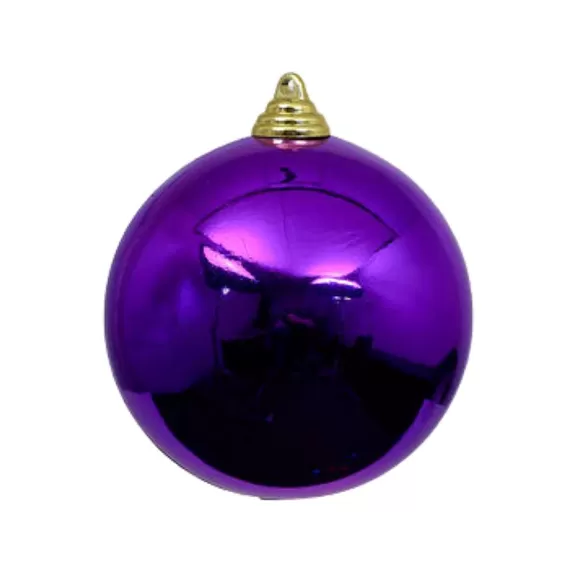 Farrisilk Ball Ornaments>Purple Shiny Ball Ornament, 6"