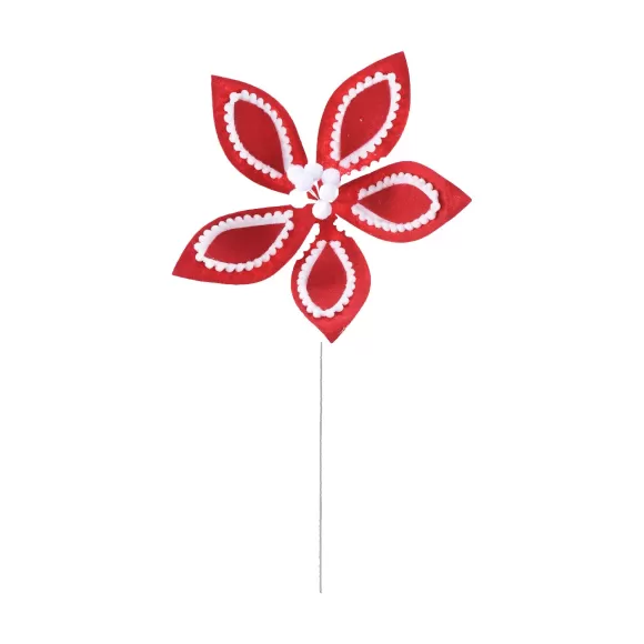 Direct Export Co. Floral>Red Felt Poinsettia Stem