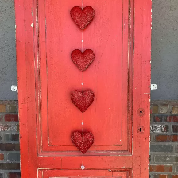 Burton & Burton Wall Decor>Red Hanging Heart Novelty Garland