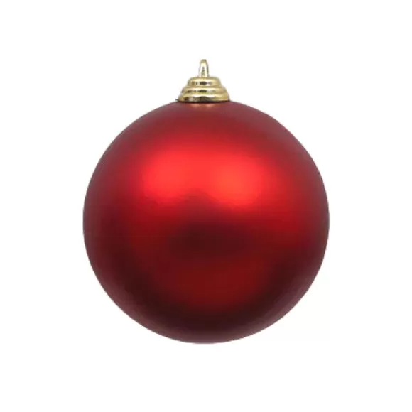 Farrisilk Ball Ornaments>Red Matte Ball Ornament, 12"