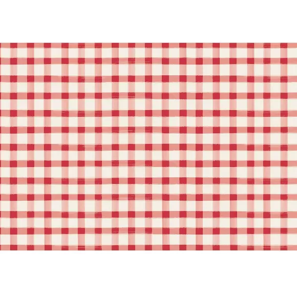 Hester & Cook Kitchen & Dining>Red Painted Check Placemat Sheets