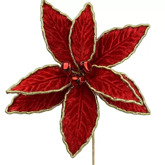 Liberty Floral Floral Decor>Red Poinsettia Pick