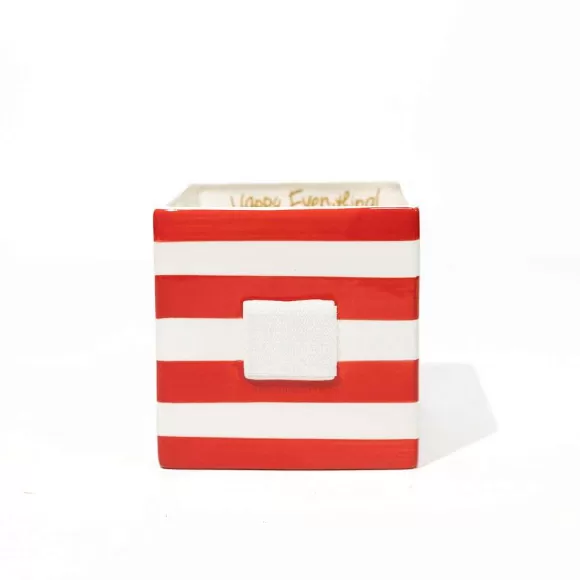 Happy Everything Kitchen & Dining>Red Stripe Medium Nest Cube By !