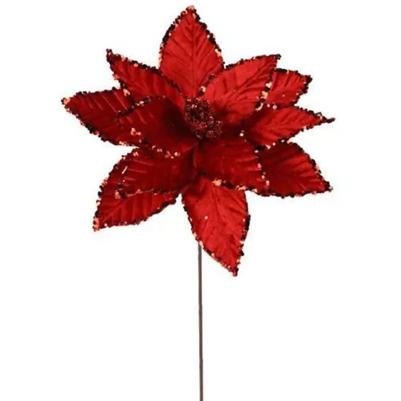 Craig Bachman Sprays>Red Textured Poinsettia