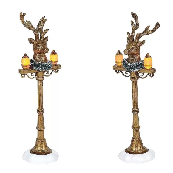 Department 56 Table Decor>Reindeer Street Lights, Dept. 56 Village