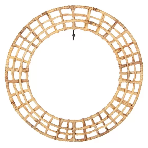 The Round Top Collection Table Decor>Round Wicker Wreath Art Display