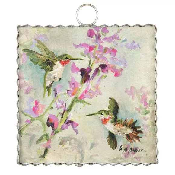 The Round Top Collection Table Decor>Rozie Blooming Hummingbird Mini Gallery Art