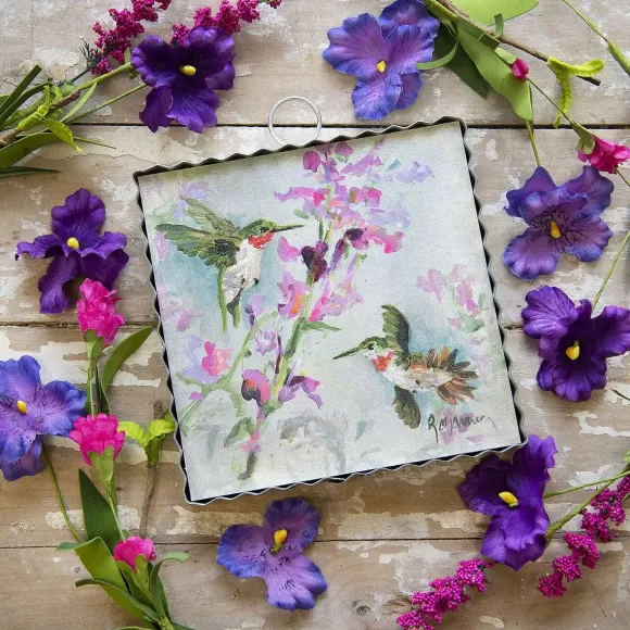 The Round Top Collection Table Decor>Rozie Blooming Hummingbird Mini Gallery Art