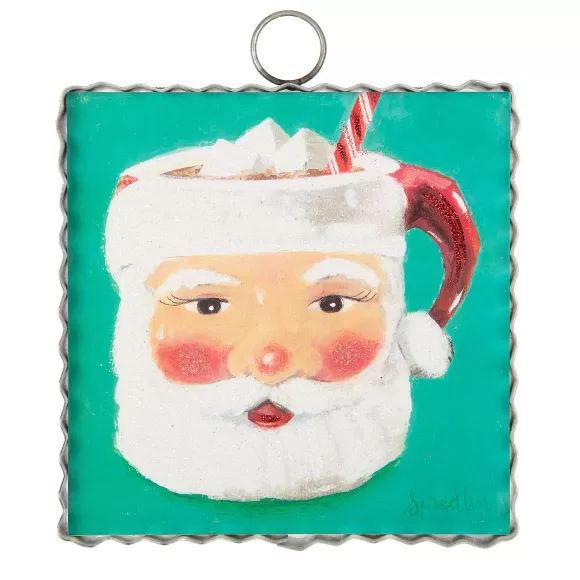 The Round Top Collection Table Decor>Santa Mug Mini Gallery Art