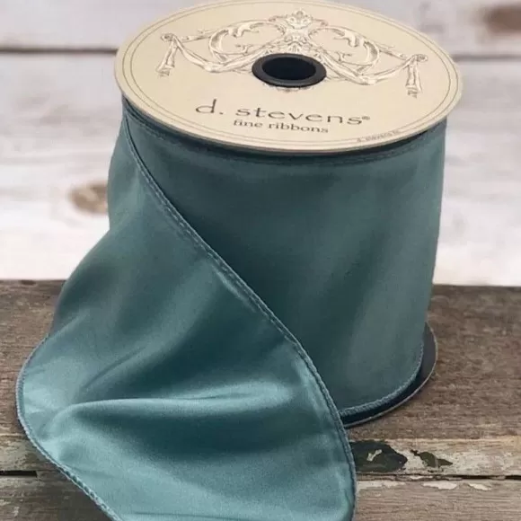 D. Stevens Ribbon>Simply Taffeta Celadon Ribbon, 2.5" X 25Yd