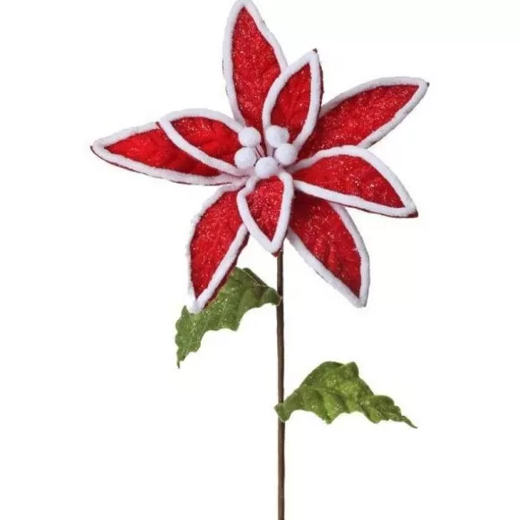 Regency Floral>Snow Edge Poinsettia Stem